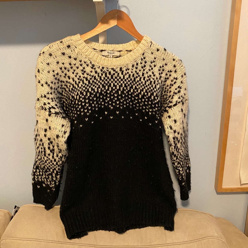 Madewell Black and White Sweater